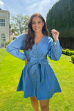Belted Denim Shirt Dress