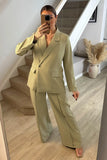 Sage Pleated Wide Leg Trouser