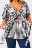 Gingham Print Multiway Top