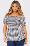 Gingham Print Multiway Top