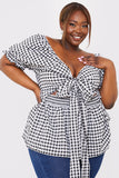 Gingham Print Multiway Top