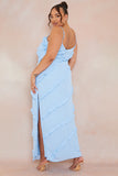 Strappy Frill Detail Maxi Dress