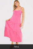 Tiered Tie Shoulder Maxi Dress