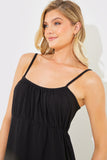 Tiered Tie Shoulder Maxi Dress