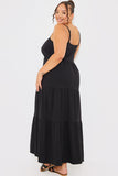 Tiered Tie Shoulder Maxi Dress