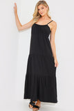 Tiered Tie Shoulder Maxi Dress