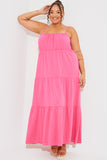 Tiered Tie Shoulder Maxi Dress