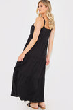 Tiered Tie Shoulder Maxi Dress