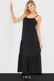 Tiered Tie Shoulder Maxi Dress