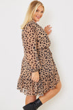 Leopard Print Wrap Dress