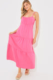 Tiered Tie Shoulder Maxi Dress