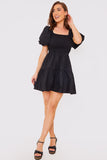 Cotton Poplin Shirried Bust Dress