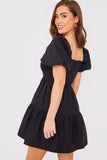 Cotton Poplin Shirried Bust Dress