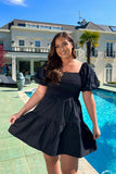 Cotton Poplin Shirried Bust Dress