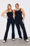 Built-In Bra Flare Leg Sculpt and Control Unitard