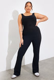 Built-In Bra Flare Leg Sculpt and Control Unitard