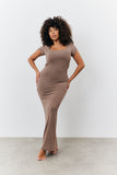 Sculpting Cap Sleeve Maxi Dress