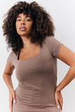 Sculpting Cap Sleeve Maxi Dress