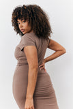 Sculpting Cap Sleeve Maxi Dress