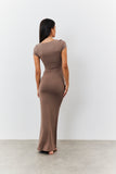 Sculpting Cap Sleeve Maxi Dress