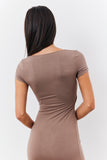 Sculpting Cap Sleeve Maxi Dress