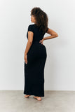 Sculpting Cap Sleeve Maxi Dress