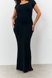 Sculpting Cap Sleeve Maxi Dress