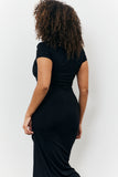 Sculpting Cap Sleeve Maxi Dress