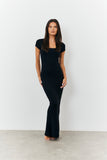 Sculpting Cap Sleeve Maxi Dress