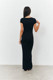 Sculpting Cap Sleeve Maxi Dress