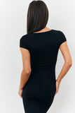 Sculpting Cap Sleeve Maxi Dress