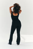 Built-In Bra Flare Leg Sculpt and Control Unitard
