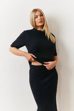 Short Sleeve Knit Co-Ord Top