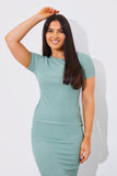 Short Sleeve Stripe Reversible Co-Ord Top