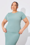Short Sleeve Stripe Reversible Co-Ord Top