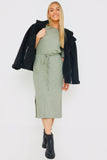 DRAWSTRING WAIST SPLIT HEM TSHIRT DRESS