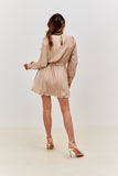 Plisse Belted Mini Dress