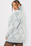Roll Neck Pearl Detail Knit Jumper