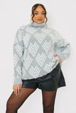 Roll Neck Pearl Detail Knit Jumper