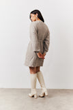 Mocha Pearl Detail Cable Belted Jumper Dress