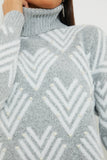 Roll Neck Pearl Detail Knit Jumper