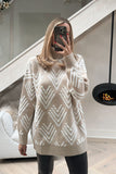 Roll Neck Pearl Detail Knit Jumper
