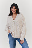 Recycled Fluffy Pointelle Cardi