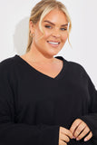 V Neck T Shirt And Wide Leg Trouser Set