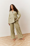 Pleated Wide Leg Trouser