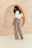 Stripe Elasticated Waist Wide Leg Trouser
