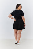 Short Sleeve Bow Mini Dress