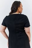 Short Sleeve Bow Mini Dress