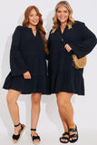 Ric Rac Braid Tielong Sleeve Smock Dress
