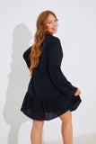 Ric Rac Braid Tielong Sleeve Smock Dress